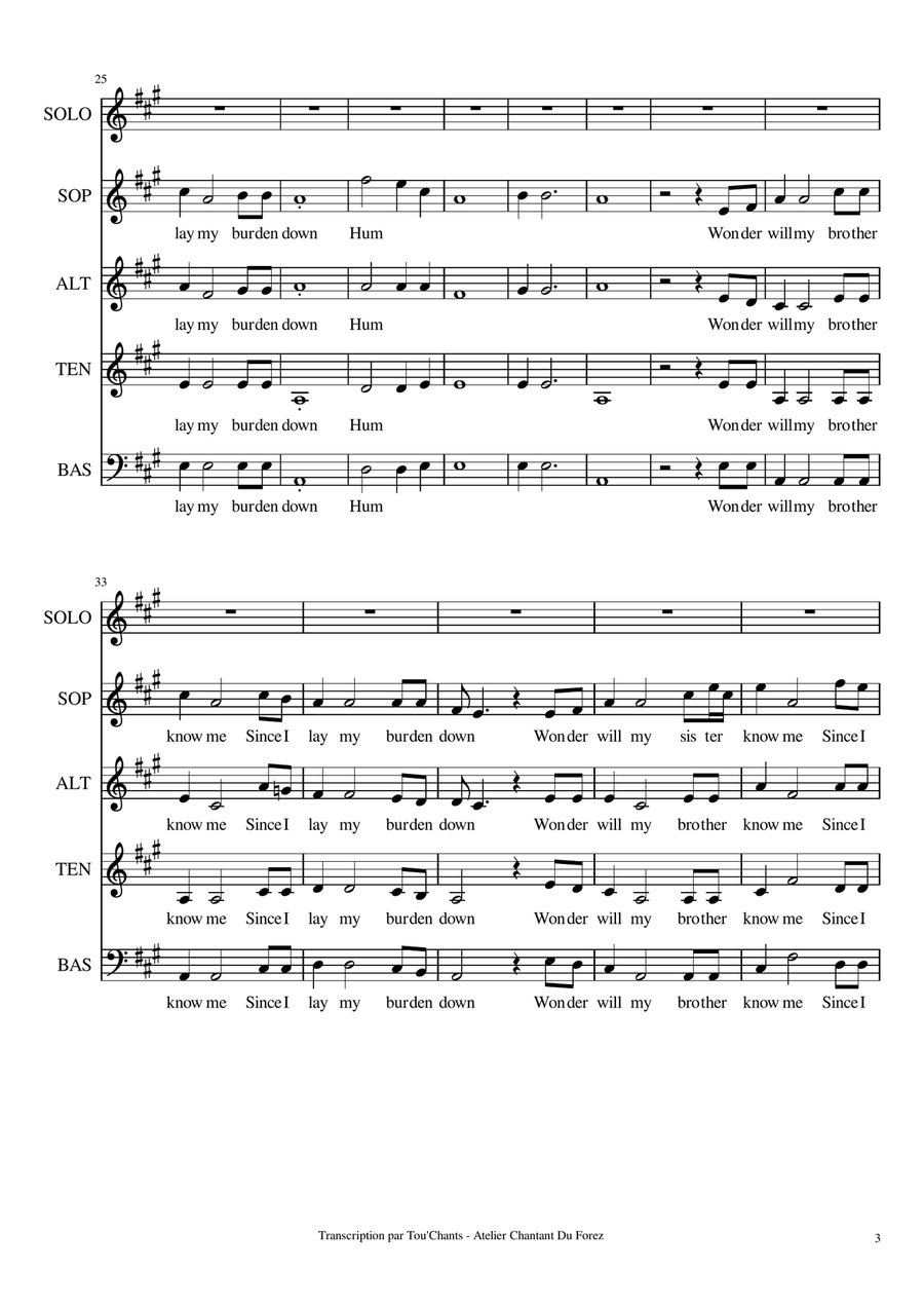 Burden Down Burden Down 4-Part scores gallery preview page 3
