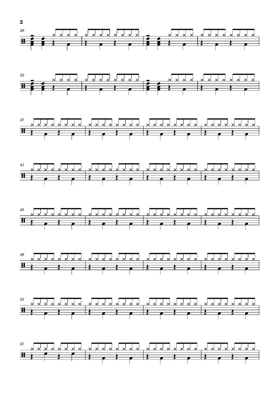 Thunderstruck Thunderstruck Drum Set scores gallery preview page 2
