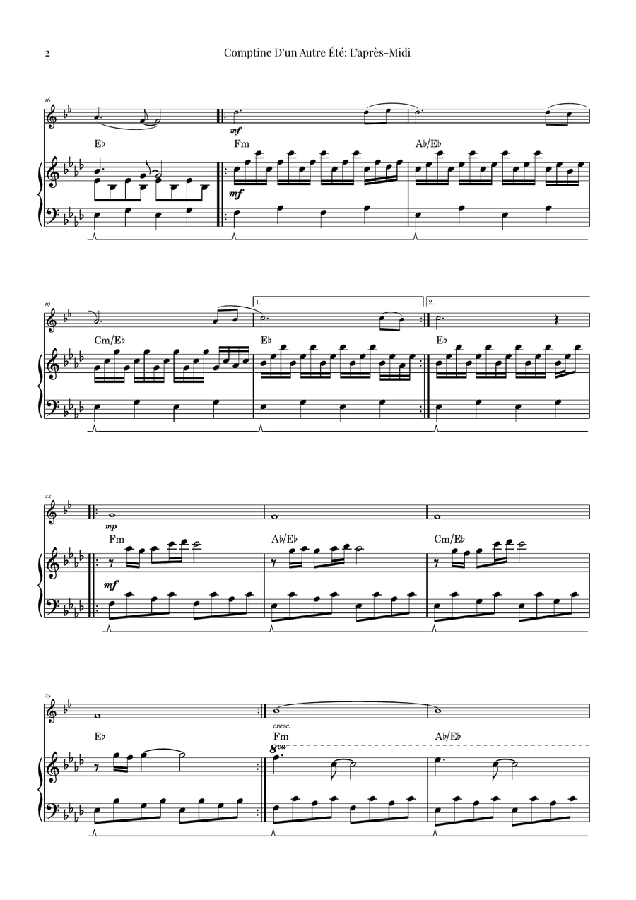 Comptine D'un Autre Été: L'après-Midi Chamber Music scores gallery preview page 2