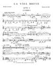 La Vida Breve for Bb Bass Clarinet in treble clef