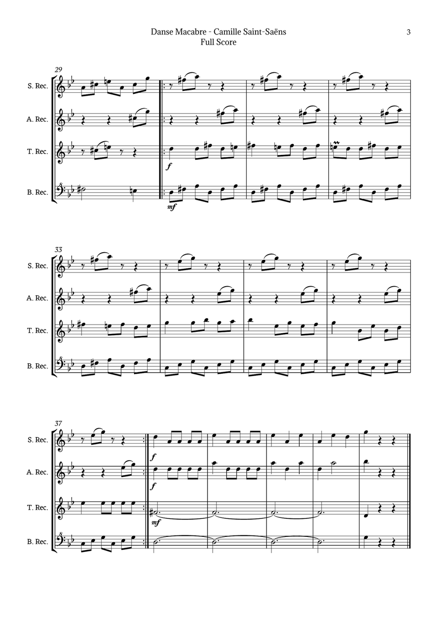 Danse Macabre by Camille Saint-Saëns Chamber Music scores gallery preview page 3