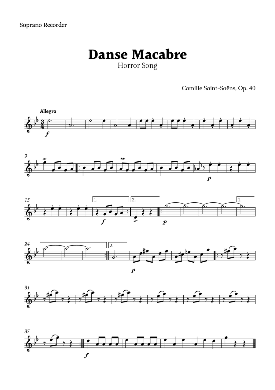 Danse Macabre by Camille Saint-Saëns Chamber Music scores gallery preview page 4