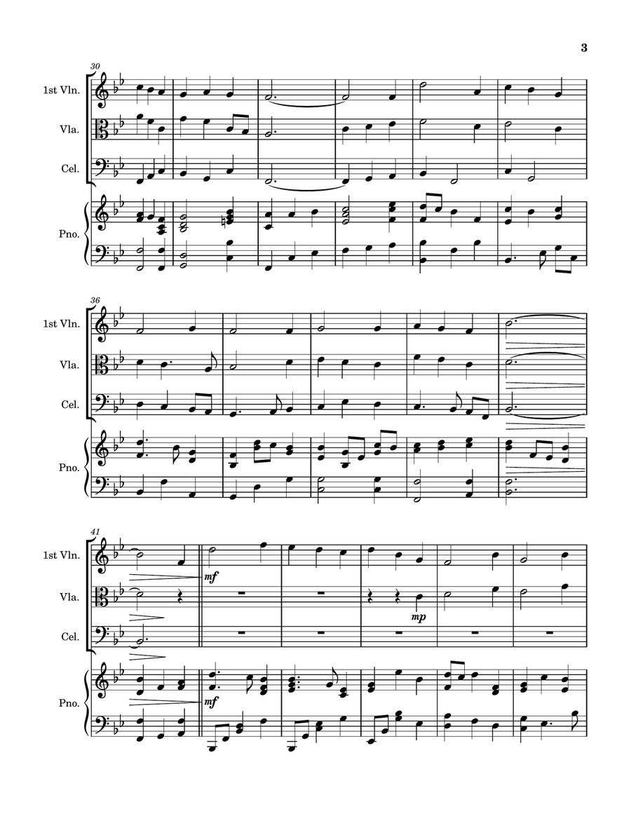 It Came Upon the Midnight Clear String Trio scores gallery preview page 3