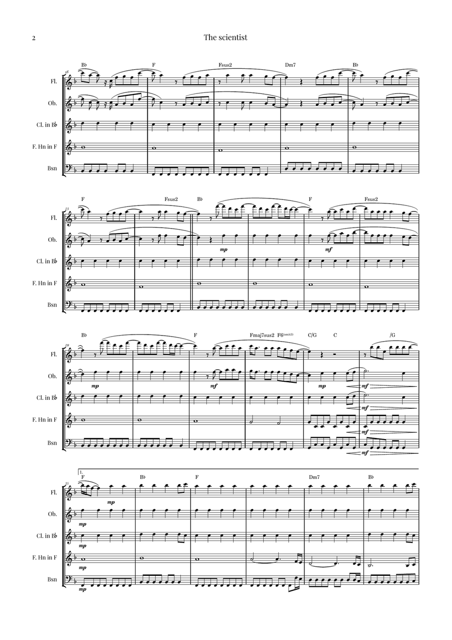 The Scientist Woodwind Quintet scores gallery preview page 2