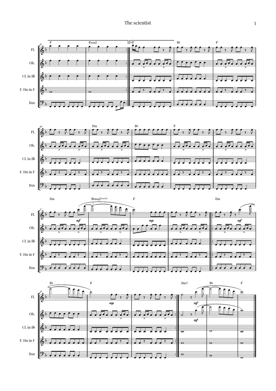 The Scientist Woodwind Quintet scores gallery preview page 3
