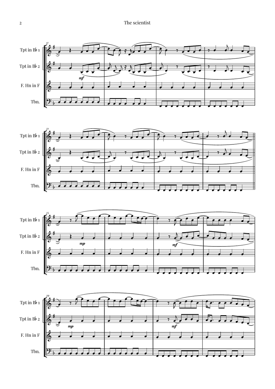 The Scientist Brass Quartet scores gallery preview page 2