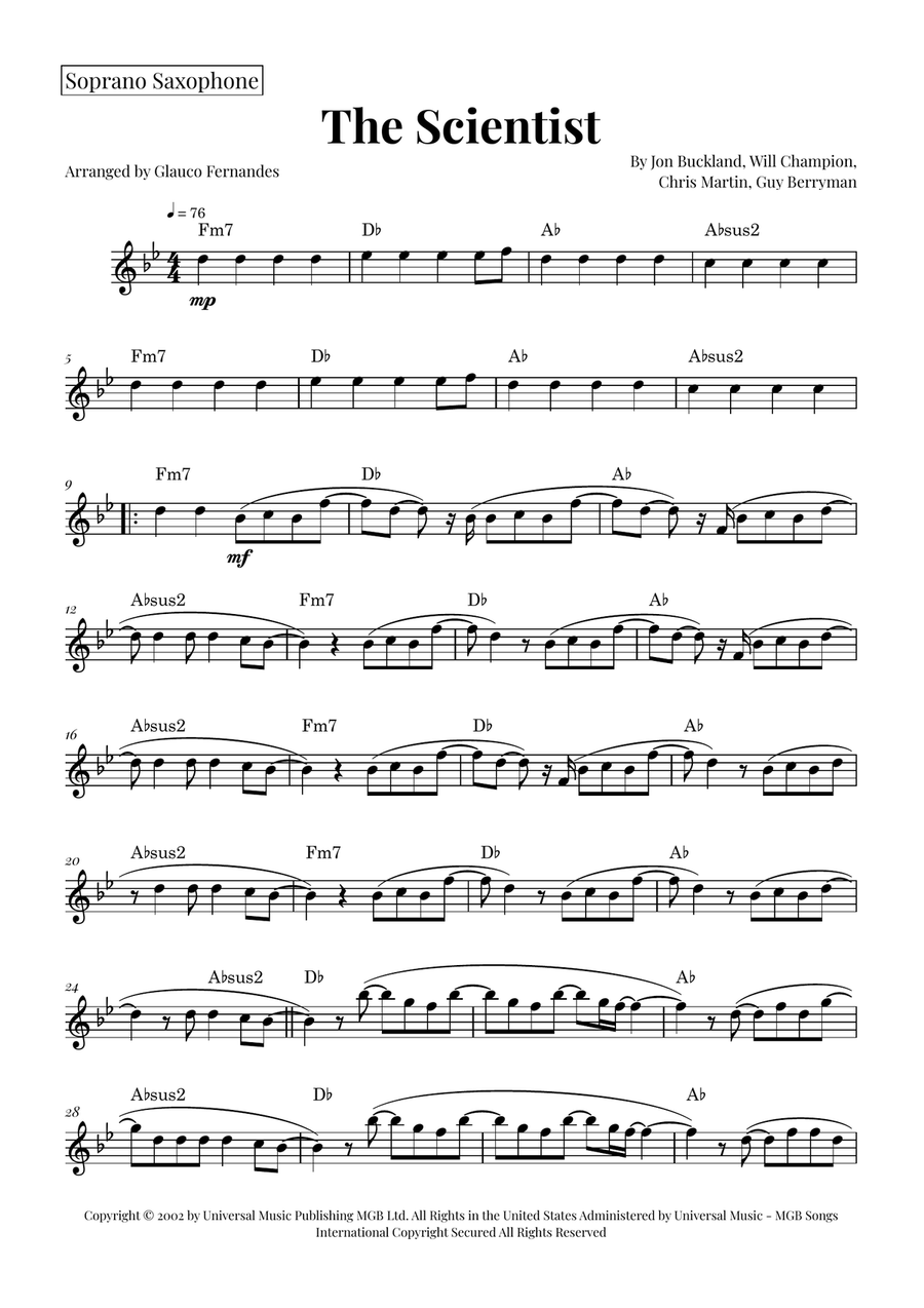 The Scientist Saxophone Quartet scores gallery preview page 4