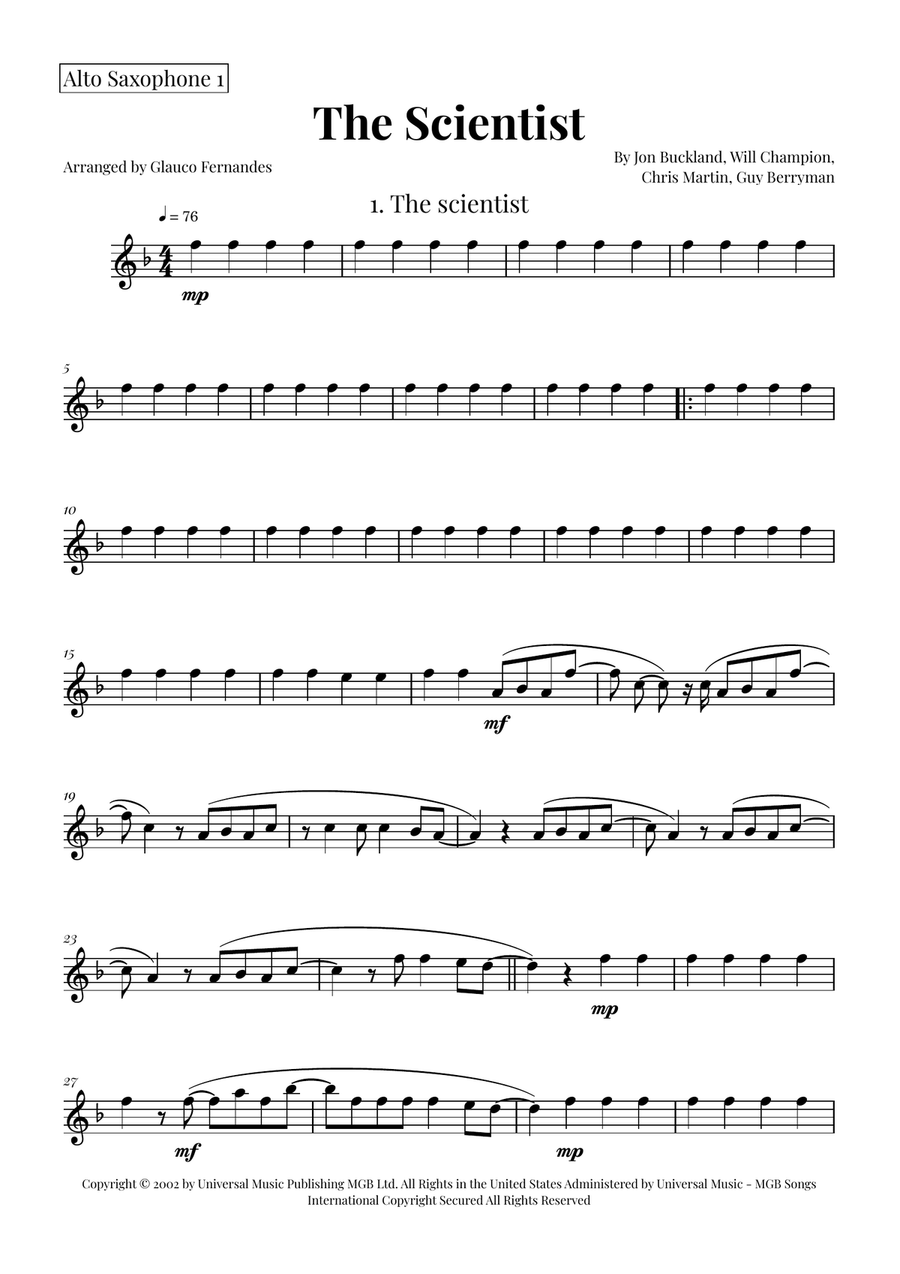 The Scientist Saxophone Quartet scores gallery preview page 6