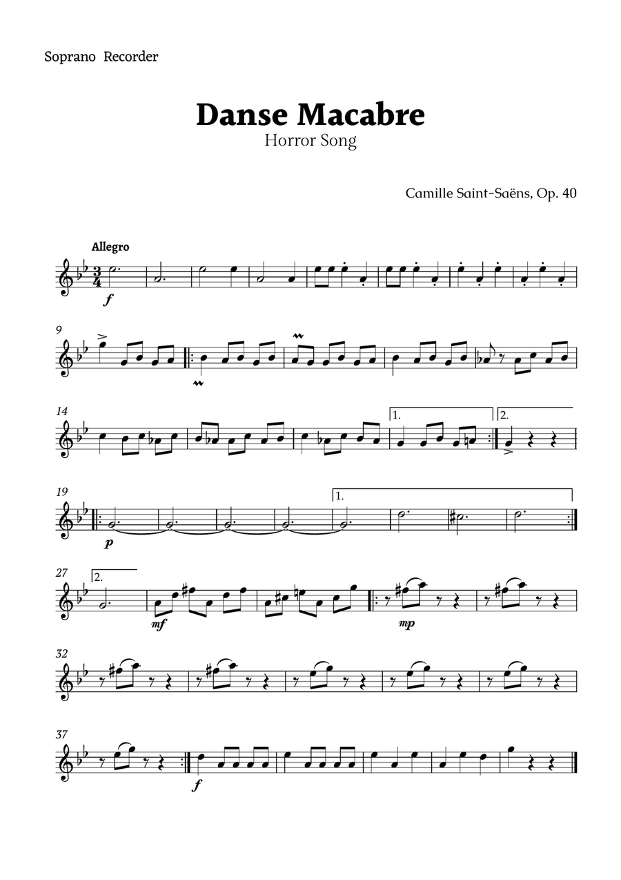 Danse Macabre by Camille Saint-Saëns Chamber Music scores gallery preview page 3