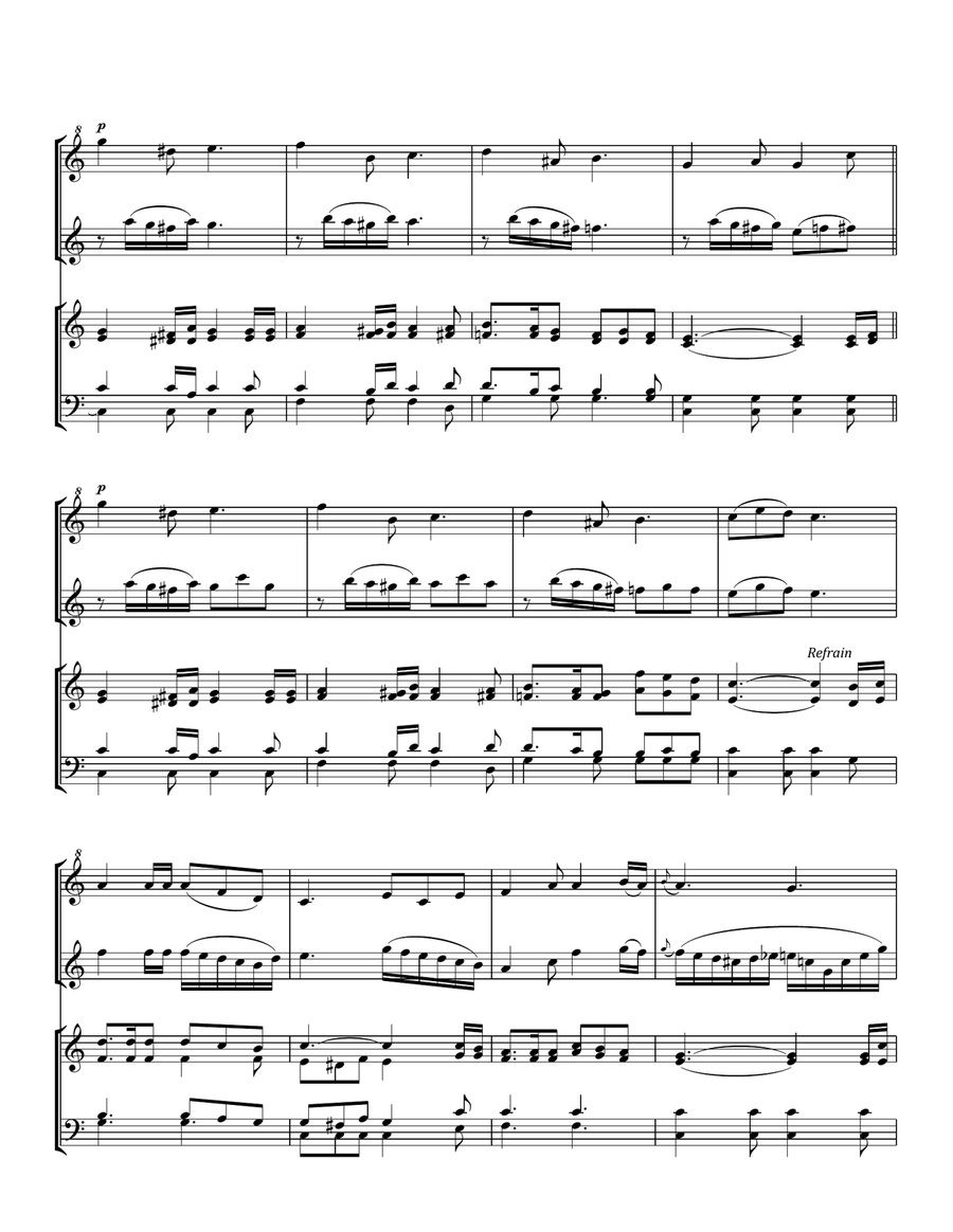 The Old Rugged Cross The Old Rugged Cross Woodwind Duet scores gallery preview page 4
