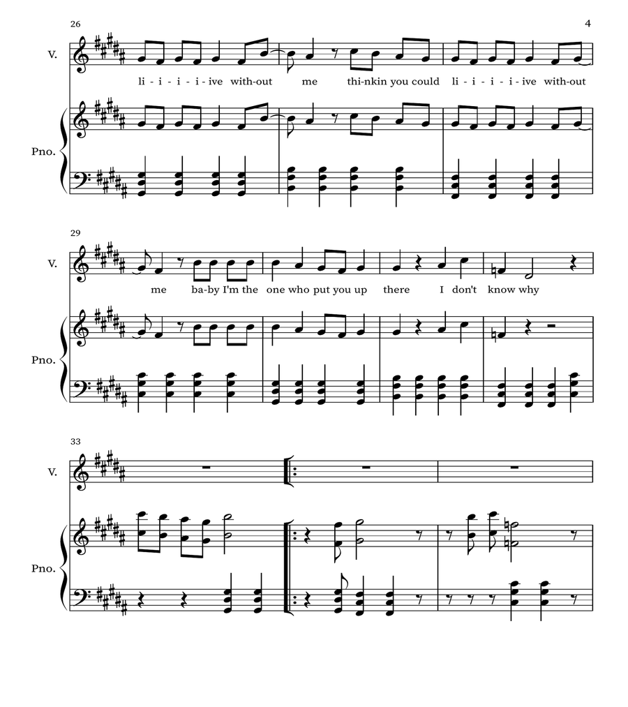 Without Me Voice scores gallery preview page 4