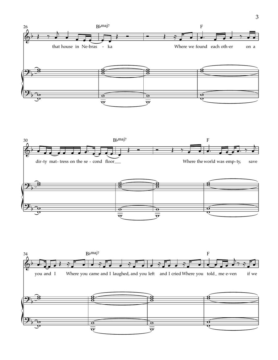 A House In Nebraska A House In Nebraska Piano, Vocal scores gallery preview page 3