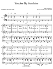 You Are My Sunshine (C, two part vocal + piano)