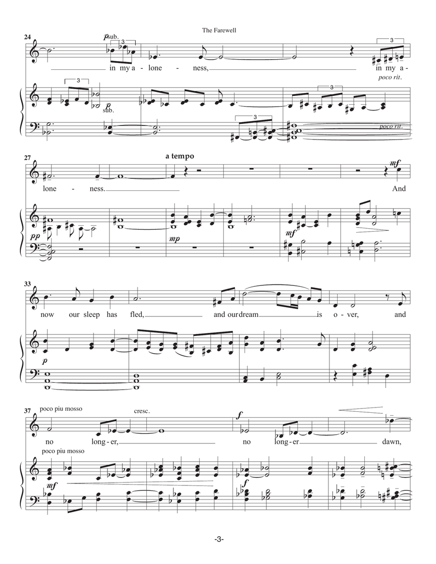The Farewell (from Gibran's The Prophet) Voice scores gallery preview page 3