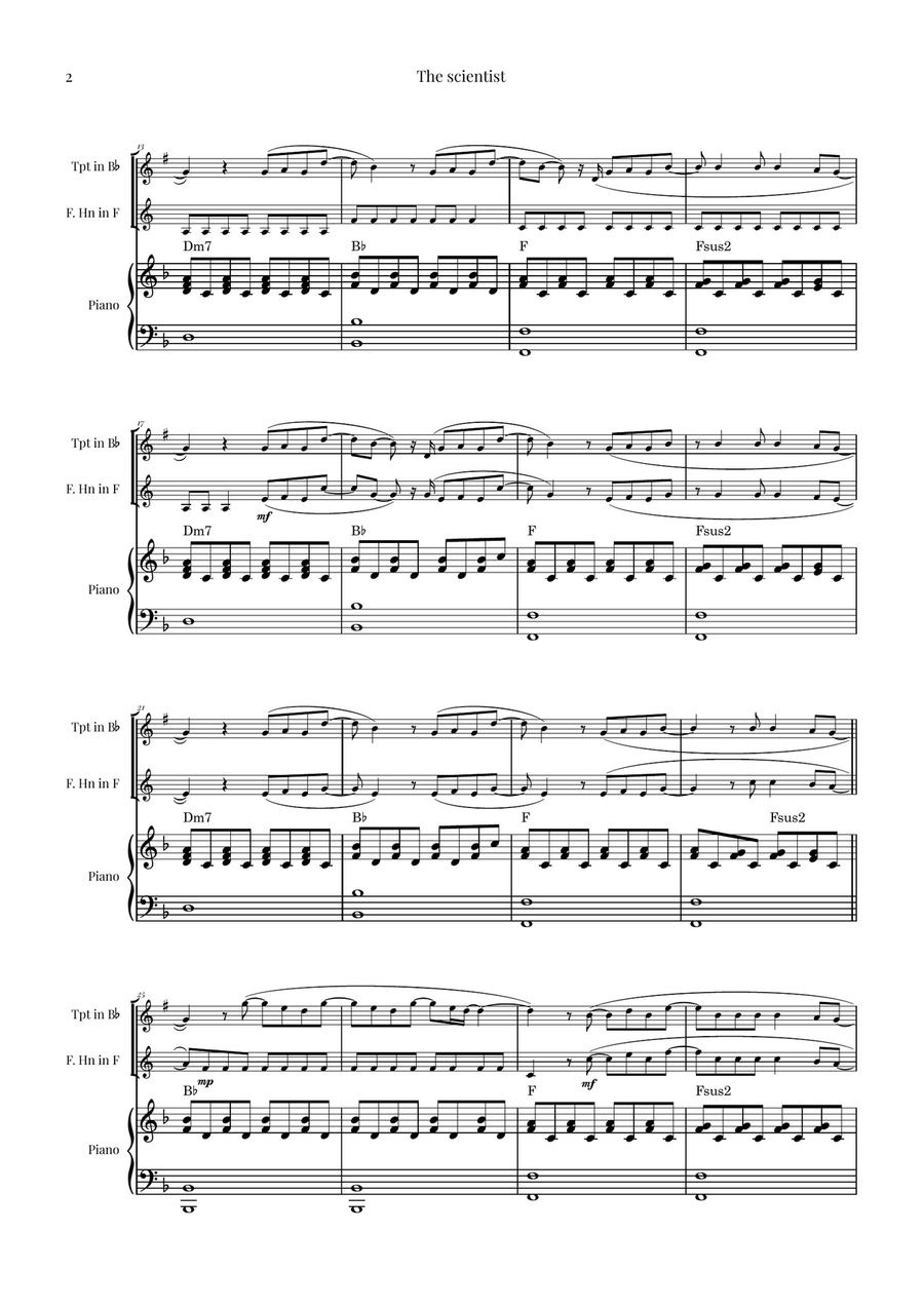 The Scientist Brass Duet scores gallery preview page 2