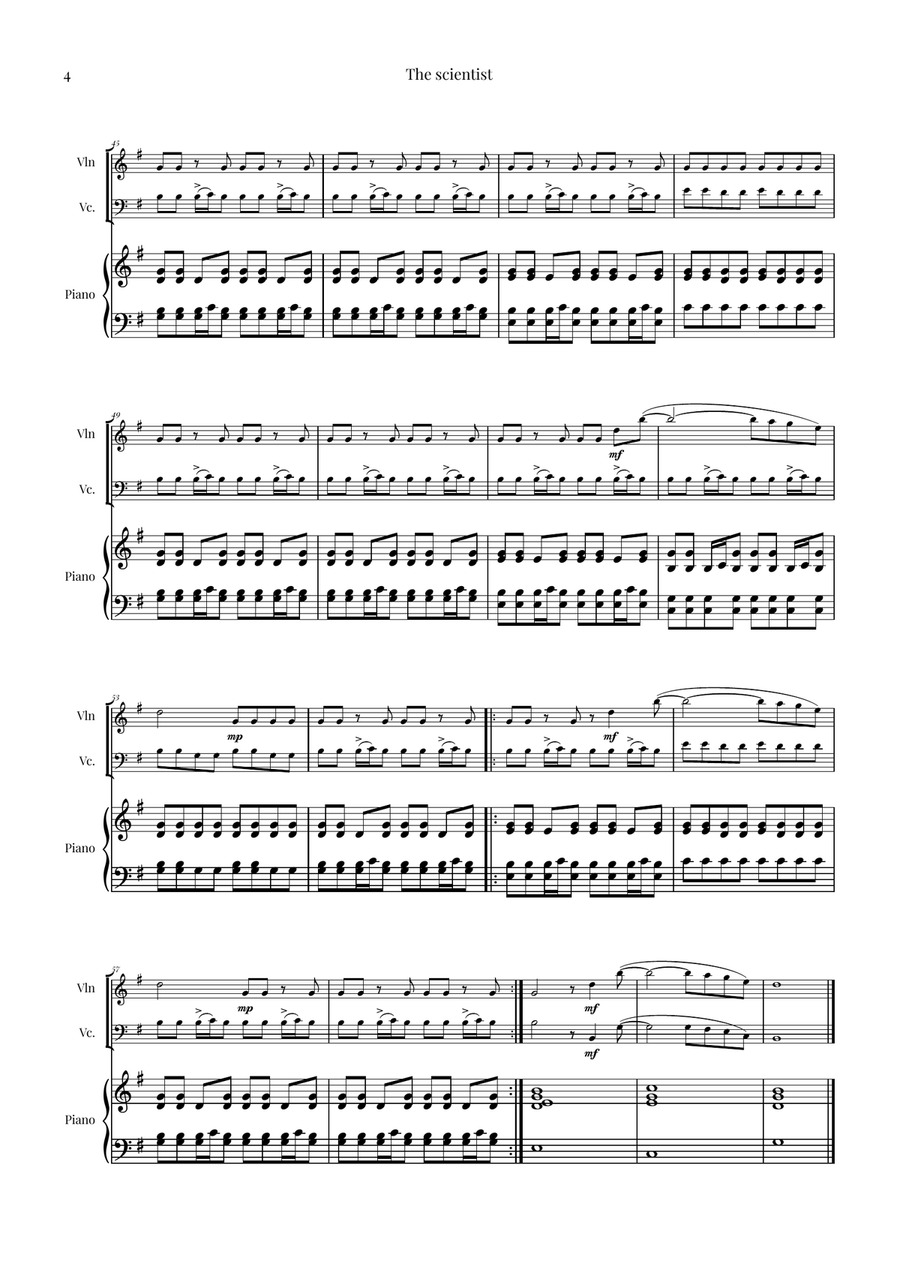The Scientist Piano Trio scores gallery preview page 4