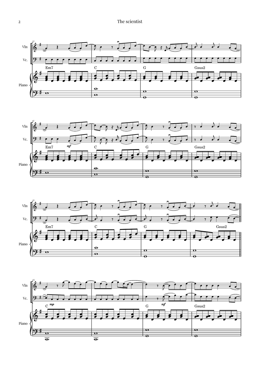 The Scientist Piano Trio scores gallery preview page 2