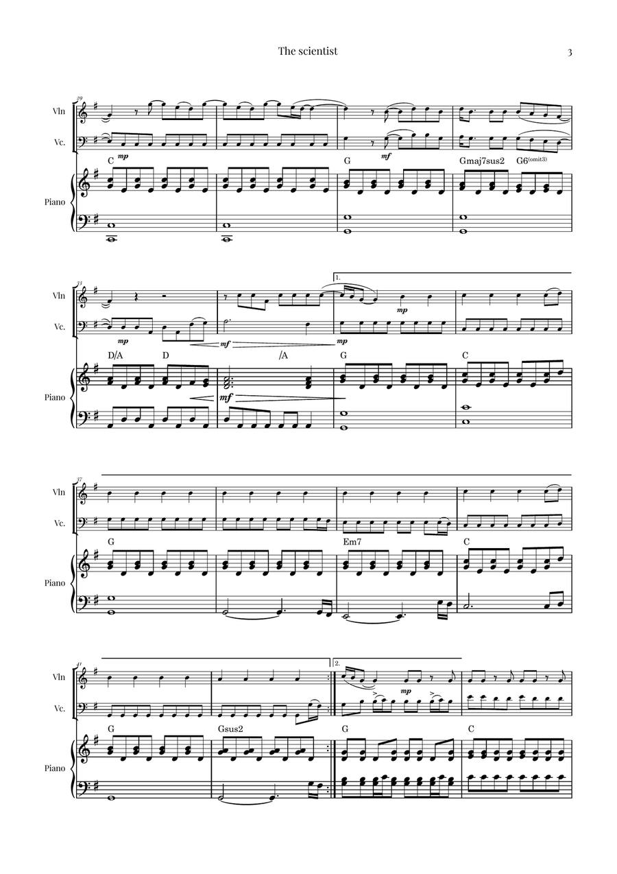The Scientist Piano Trio scores gallery preview page 3