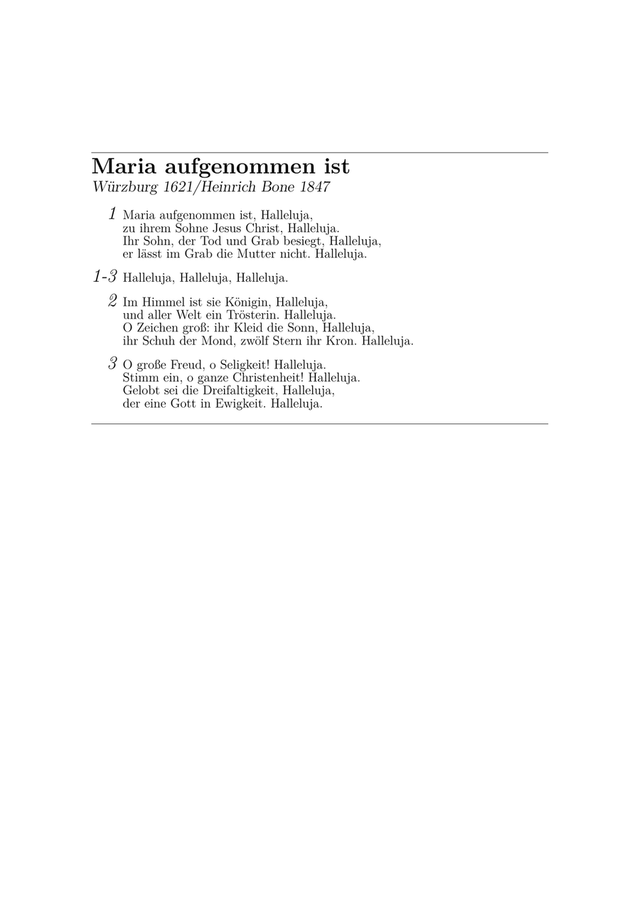 Maria aufgenommen ist (Gotteslob 522) Piano Solo scores gallery preview page 3