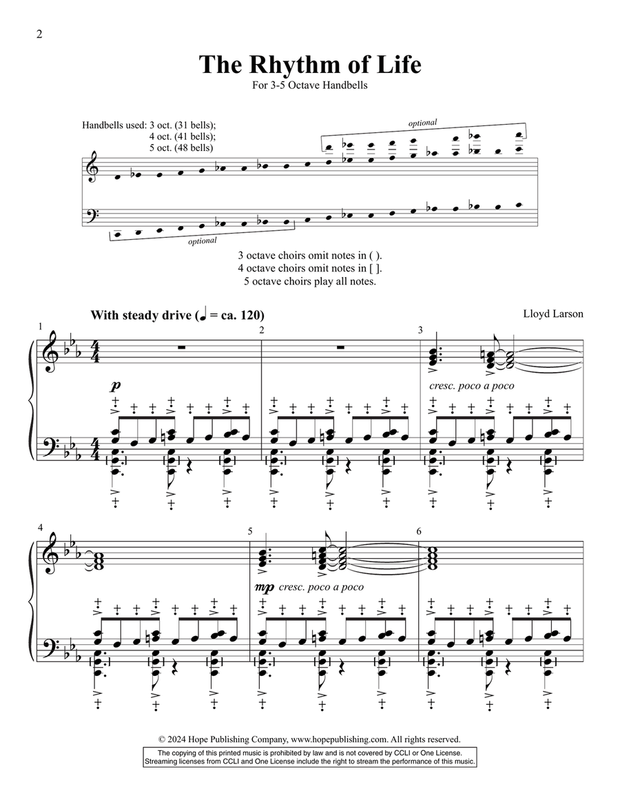 The Rhythm of Life The Rhythm of Life 5-Octaves scores gallery preview page 2