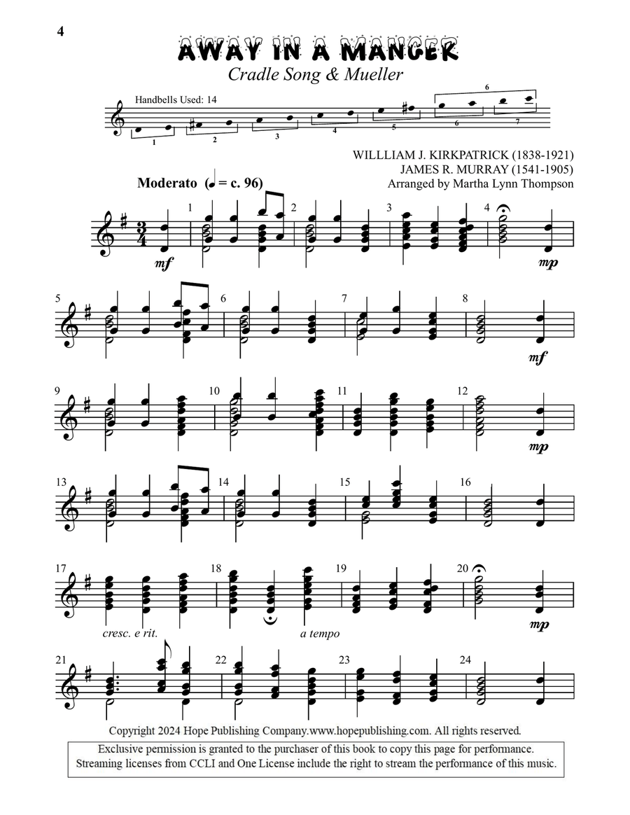 Ring with Less for Christmas Handbell Choir scores gallery preview page 4