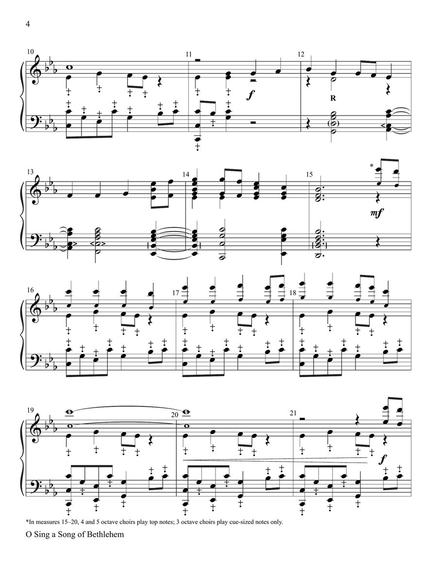 O Sing a Song of Bethlehem 5-Octaves scores gallery preview page 4