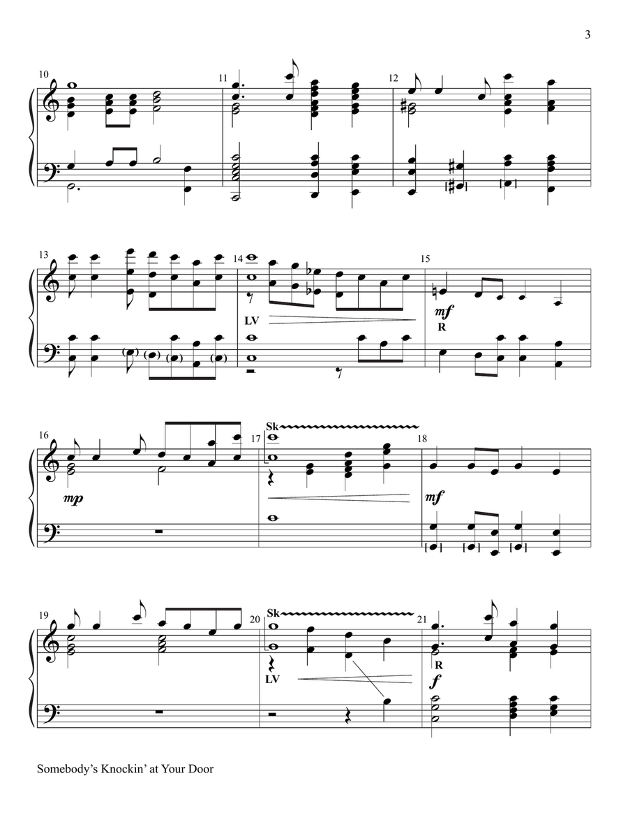 Somebody's Knockin' at Your Door 5-Octaves scores gallery preview page 3