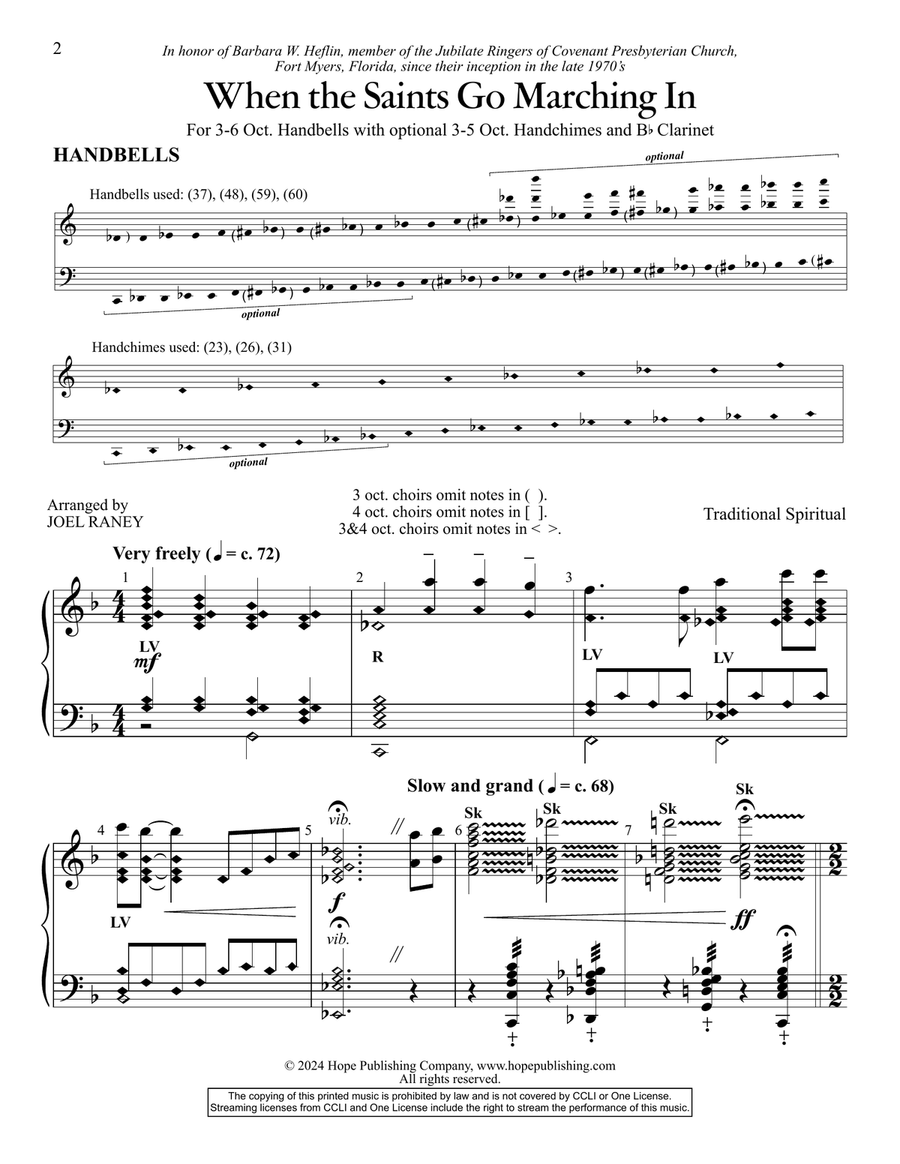 When the Saints Go Marching In 5-Octaves - Digital Sheet Music page 2
