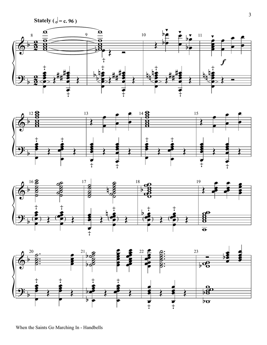 When the Saints Go Marching In 5-Octaves - Digital Sheet Music page 3