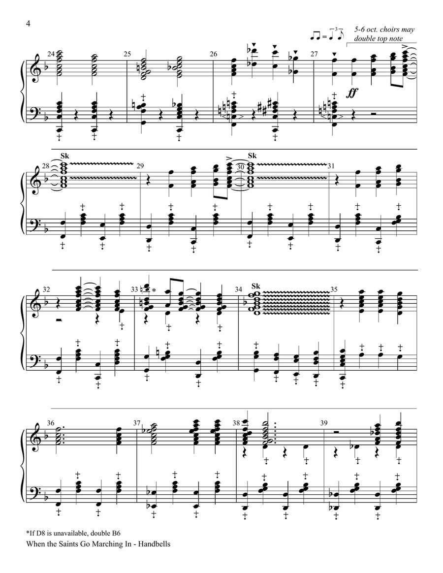 When the Saints Go Marching In 5-Octaves - Digital Sheet Music page 4