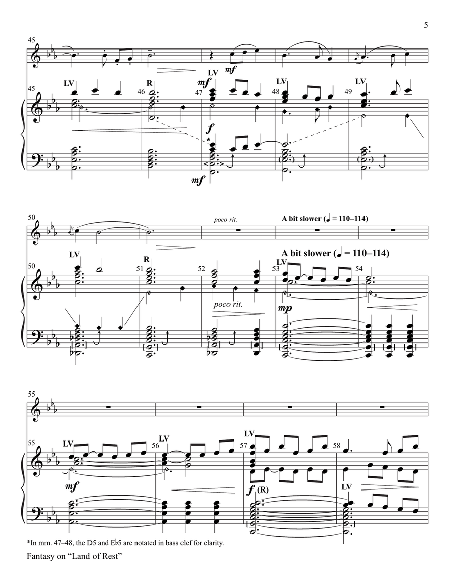 Fantasy on Land of Rest Fantasy on Land of Rest Handbell Choir scores gallery preview page 5