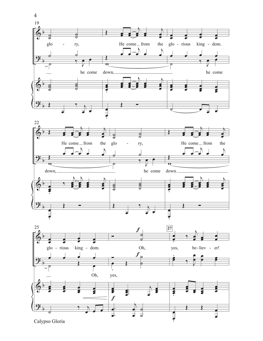 Calypso Gloria Calypso Gloria 4-Part scores gallery preview page 4