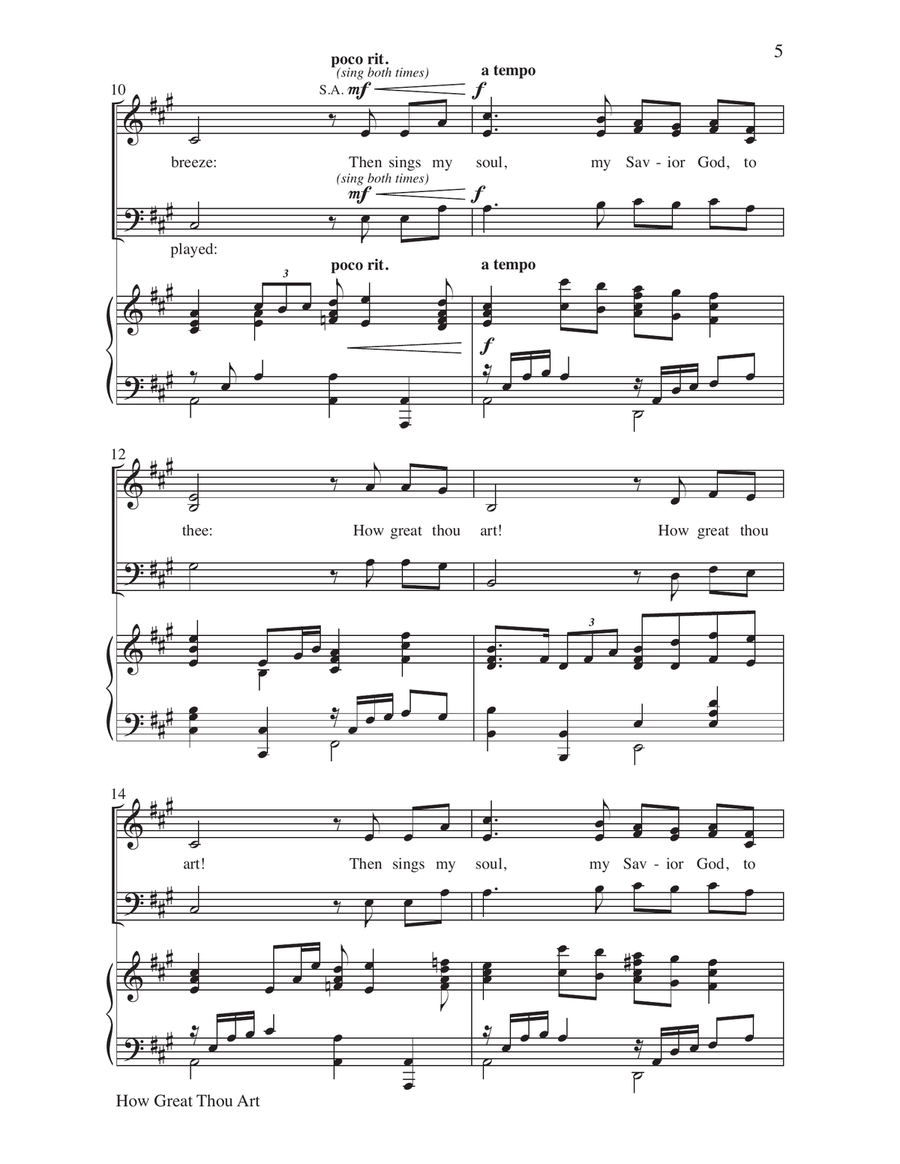 How Great Thou Art How Great Thou Art 3-Part scores gallery preview page 5