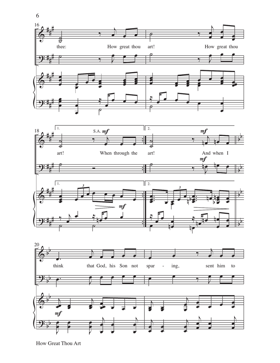 How Great Thou Art How Great Thou Art 3-Part scores gallery preview page 6