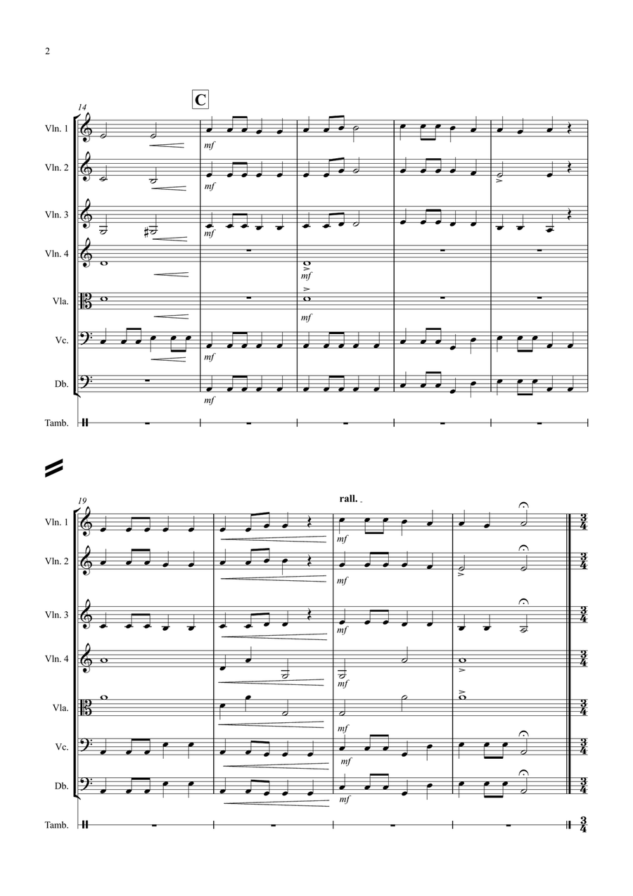 3 Renaissance Dances for Beginning String Orchestra by David Burndrett String Orchestra - Digital Sheet Music page 2
