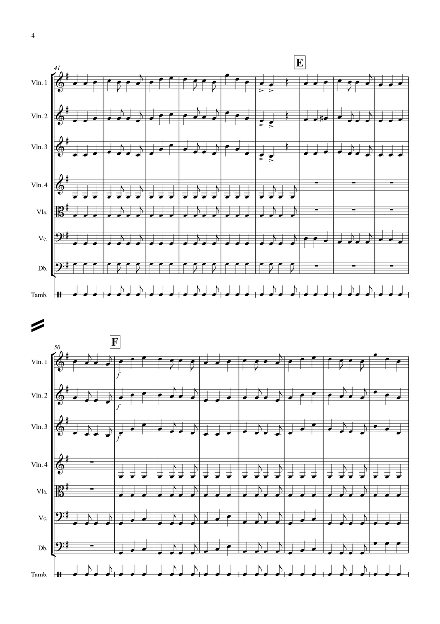 3 Renaissance Dances for Beginning String Orchestra by David Burndrett String Orchestra - Digital Sheet Music page 4