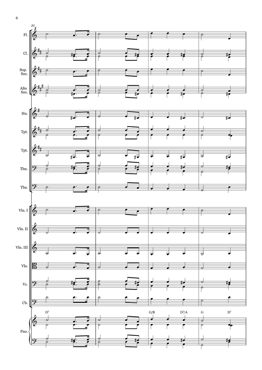 To God Be The Glory - For Beginner Orchestra (With Chords) Chamber Music scores gallery preview page 6