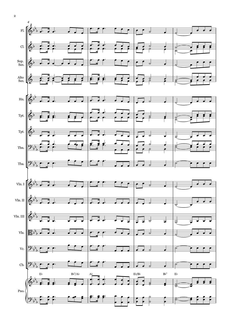 The King's Business - For Beginner Orchestra (with chords) Chamber Music scores gallery preview page 2