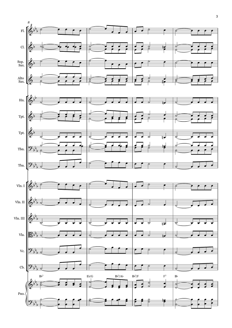 The King's Business - For Beginner Orchestra (with chords) Chamber Music scores gallery preview page 3
