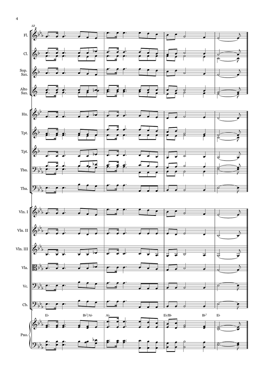 The King's Business - For Beginner Orchestra (with chords) Chamber Music scores gallery preview page 4