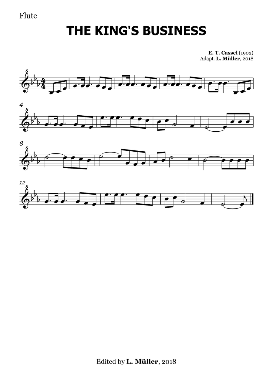 The King's Business - For Beginner Orchestra (with chords) Chamber Music scores gallery preview page 5