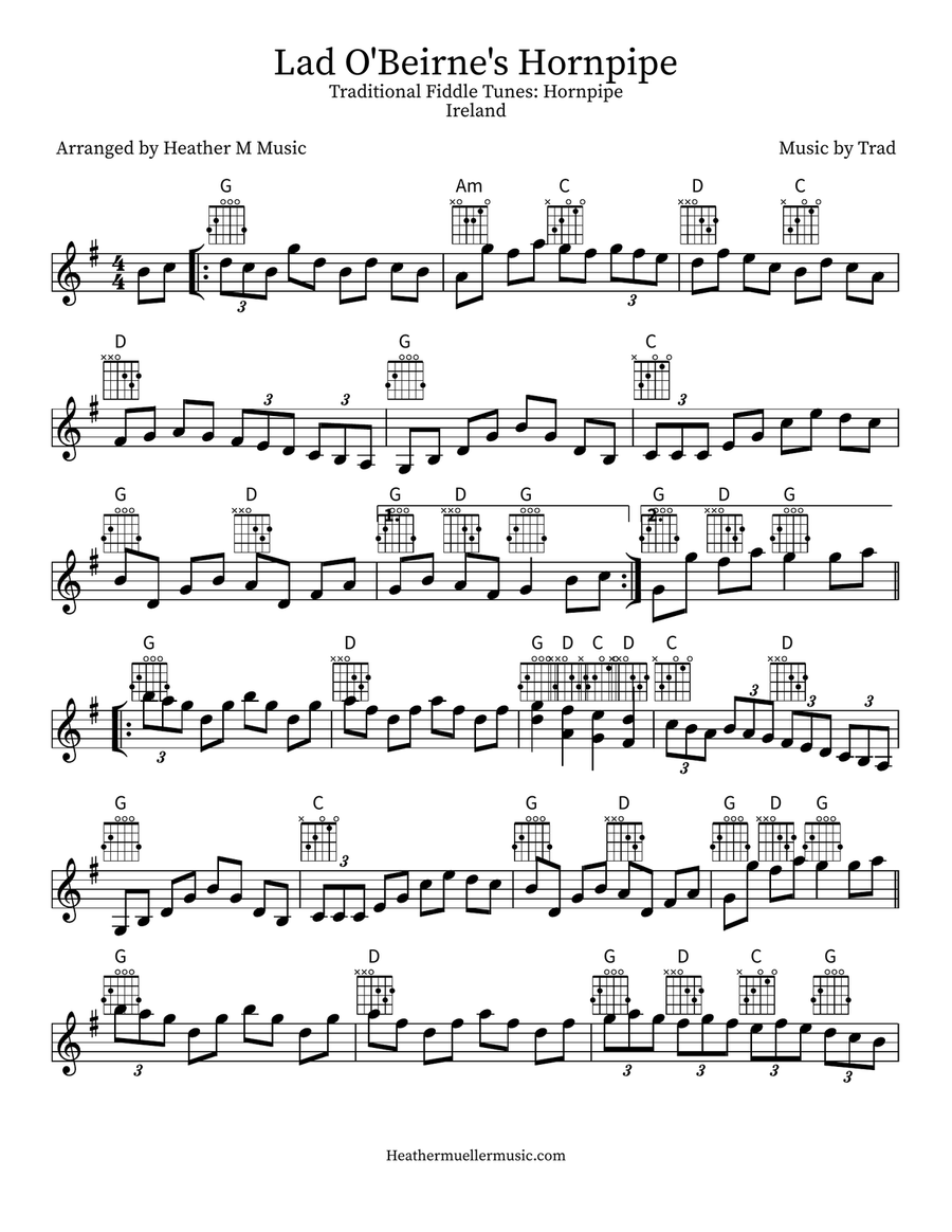 Lad O'Beirne's Hornpipe Lad O'Beirne's Hornpipe Violin Solo scores gallery preview page 4