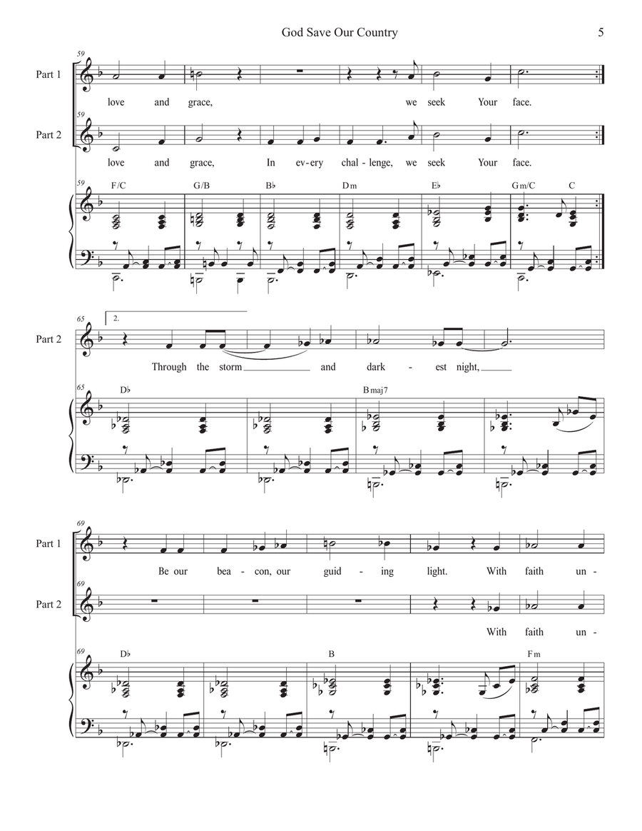 God Save Our Country (2-part choir) 2-Part scores gallery preview page 5