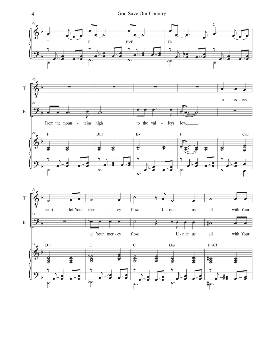 God Save Our Country (2-part choir - (TB) TB scores gallery preview page 4