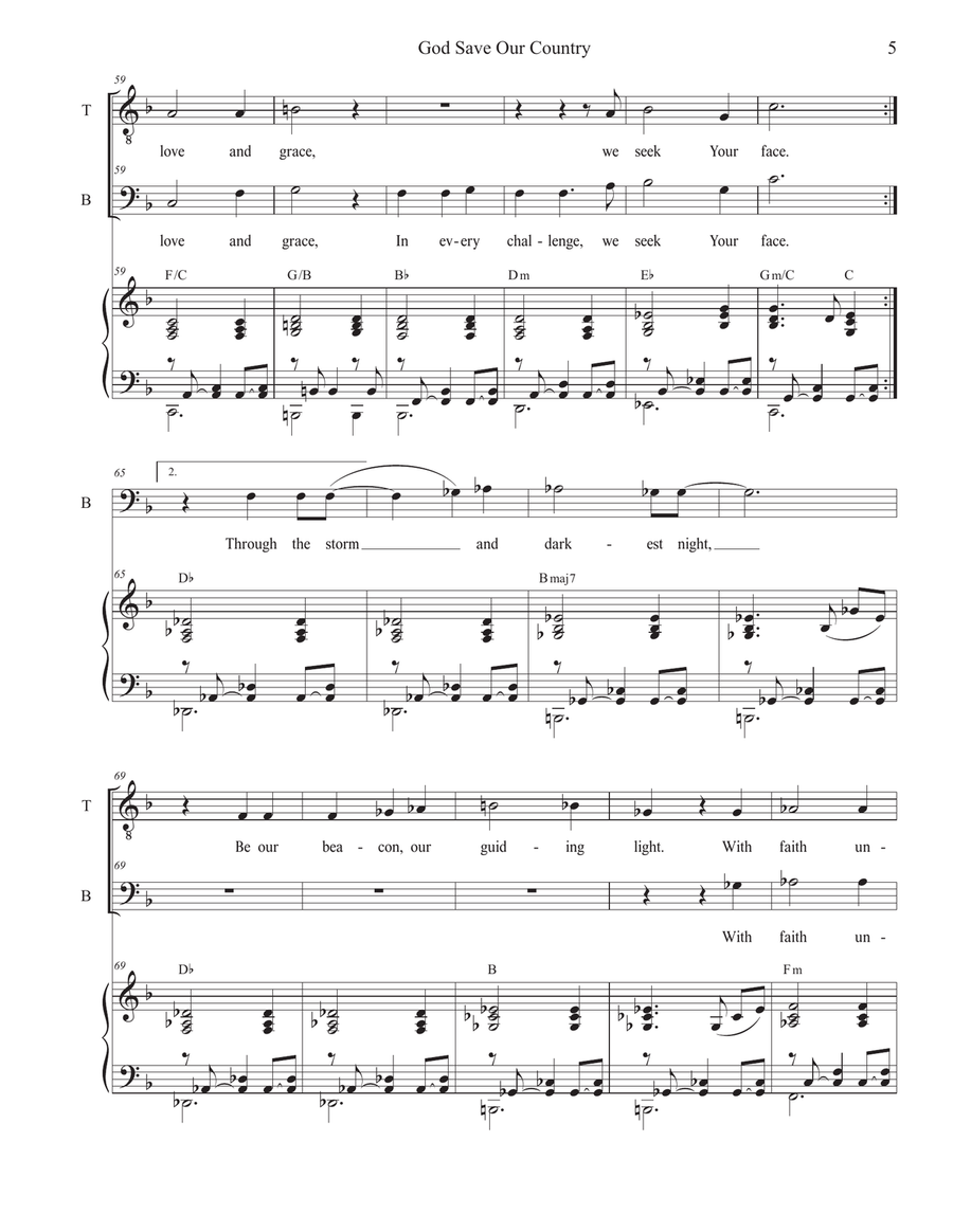 God Save Our Country (2-part choir - (TB) TB scores gallery preview page 5