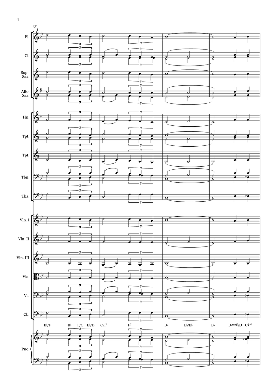 Majesty - for Beginner Orchestra (with chords) Chamber Music scores gallery preview page 4