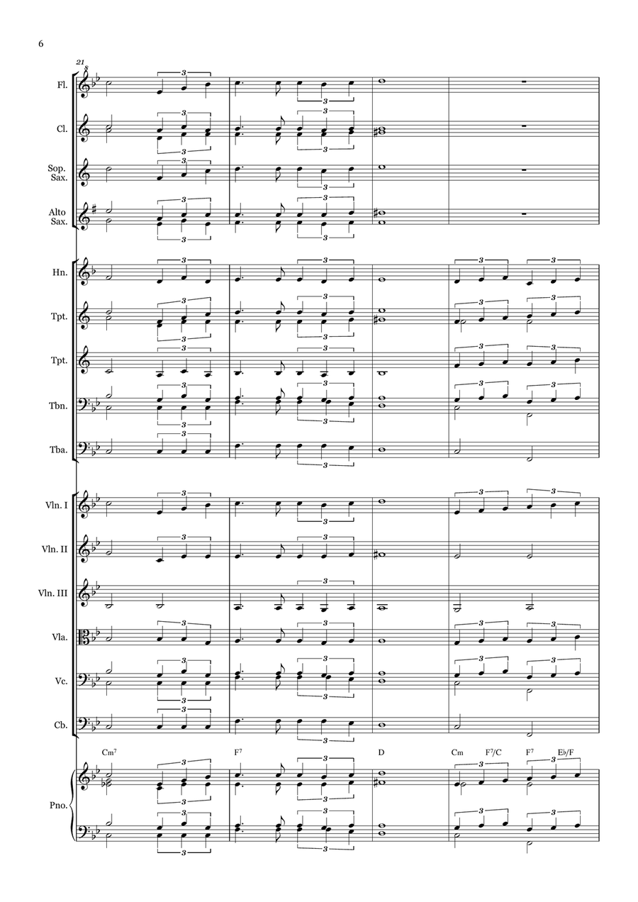 Majesty - for Beginner Orchestra (with chords) Chamber Music scores gallery preview page 6