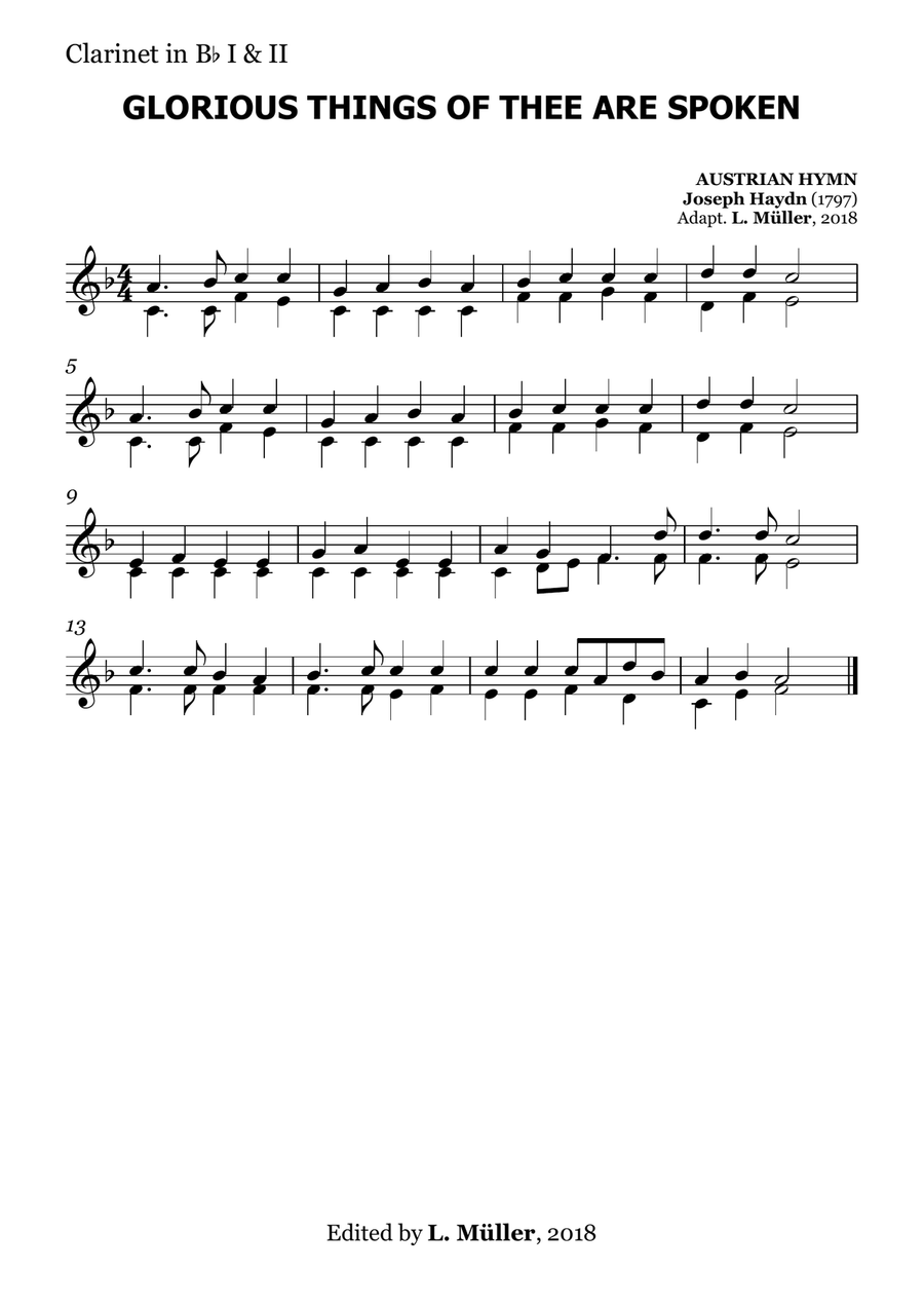 Glorious Things of Thee Are Spoken/AUSTRIAN HYMN