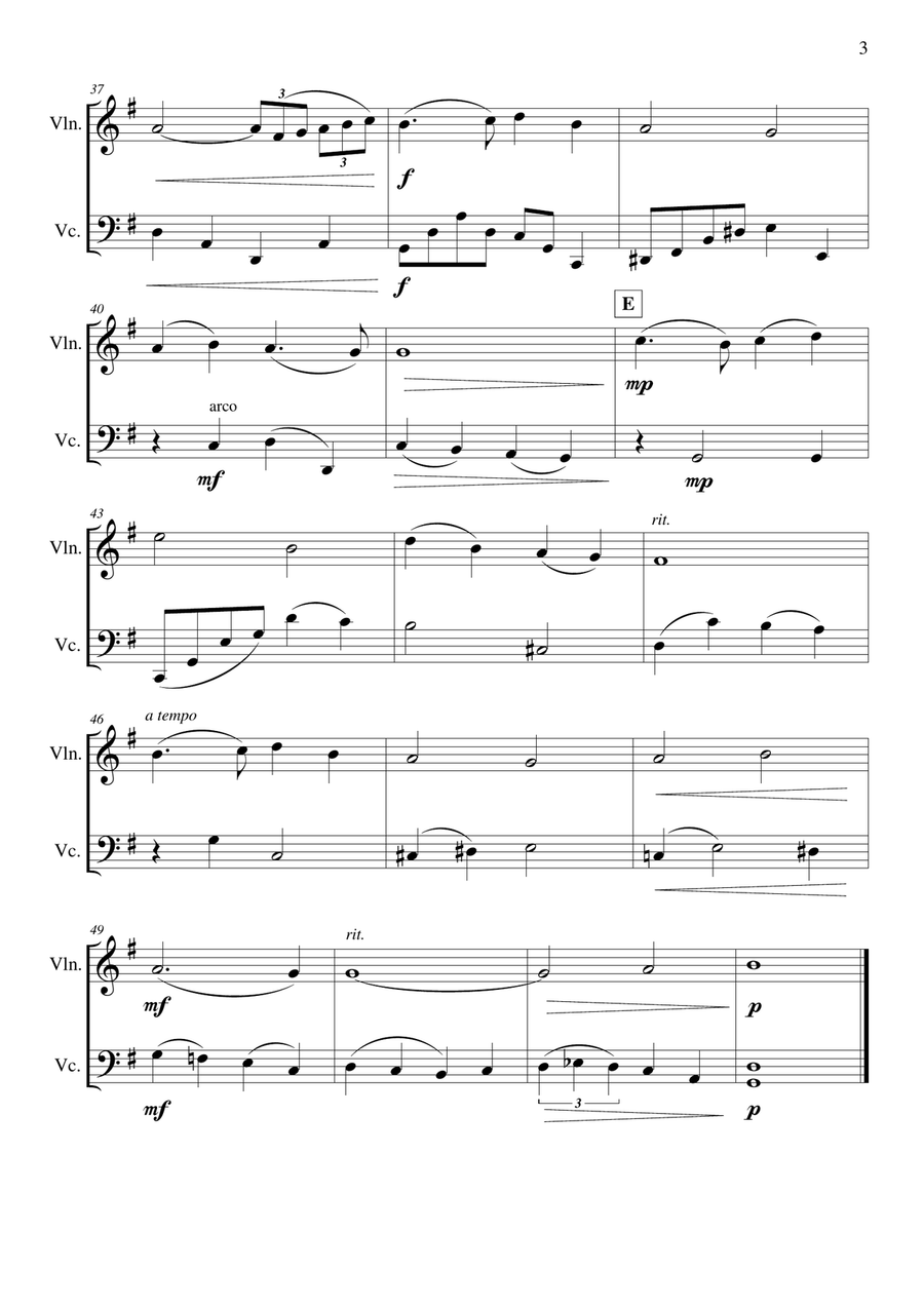 In the Bleak Midwinter ( Alternatve version) String Duet scores gallery preview page 4