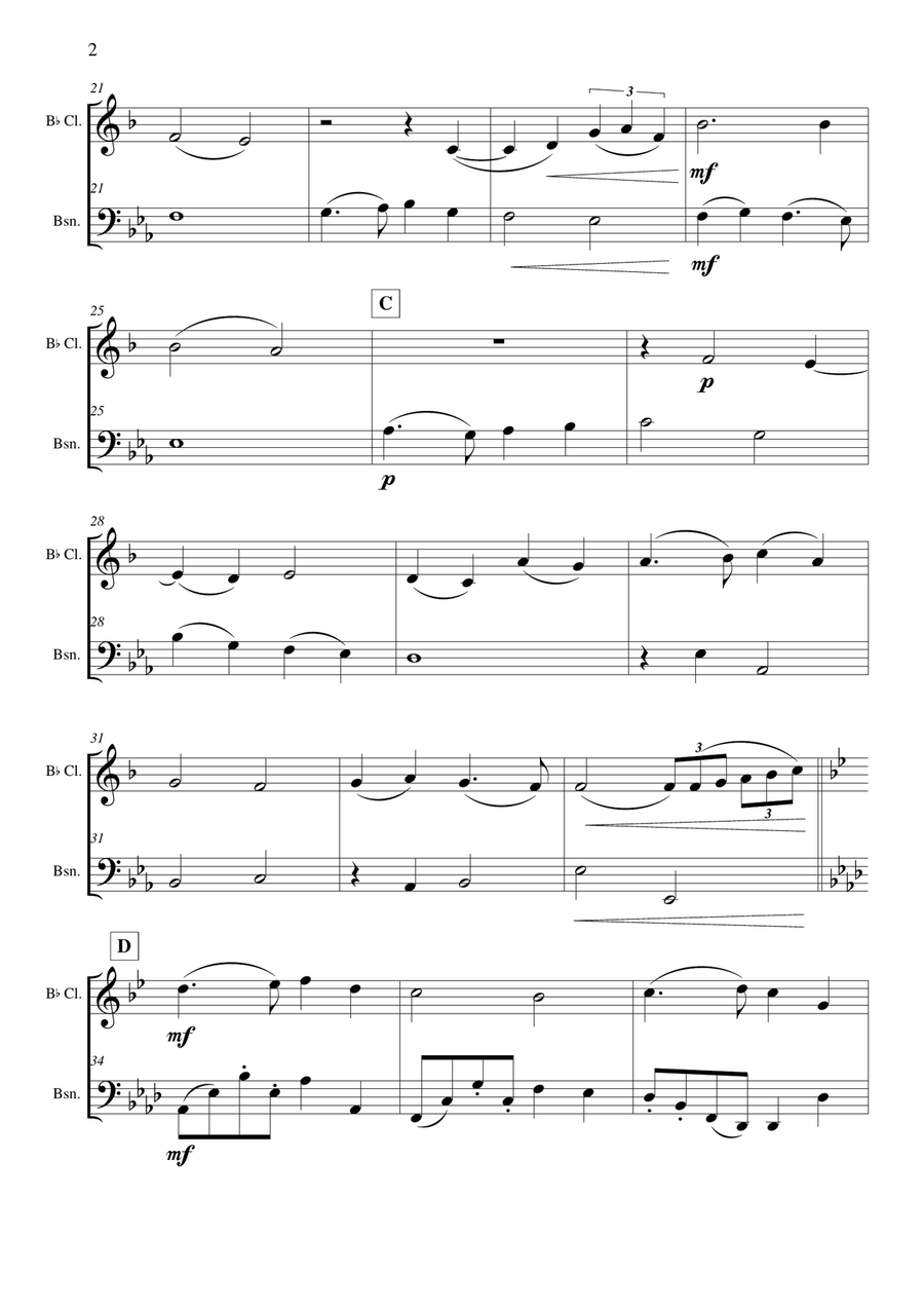 In the Bleak Midwinter In the Bleak Midwinter Woodwind Duet scores gallery preview page 3